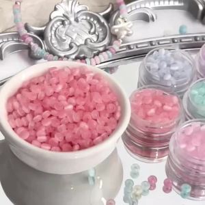90-180Pcs Colorful Glass Rice Beads Cat Eye Beads Loose Spacer Beads for Handmad DIY Jewelry Making Bracelet Necklace Accessorie