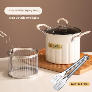 Onlycook Multi-Functional Oil Fry Pot with Filter Net for Home Use Small Deep Fat Fryer Tempura And Katsu Donut Fritter Pot