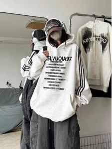 American High Street Heavyweight Hoodie Womens Spring Autumn New Design Loose Couple Outerwear Cotton Long Sleeve Crew Neck