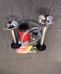 แตรด่วน แตรลมไฟฟ้า ใช้ไฟ 12v ไม่ต้องใช้ถังลม อุปกรณ์ครบชุด