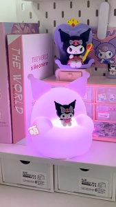 [SG Seller] Sanrio Kuromi Hello Kitty Night Light Silicon tap tap night light lamp三丽鸥库洛米拍拍灯小夜灯硅胶灯床头灯创意礼物睡眠灯台灯
