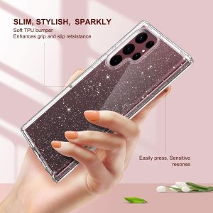Clear Glitter Case For Samsung Galaxy S26 Ultra S25 Plus S24 FE S23 S22 S21 S20 A07 A37 5G A17 A57 A56 A36 A26 A16 Phone Cover
