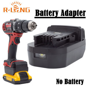 Battery Converter Adapter for DeWalt 18V Li-ion to for Milwaukee 18V Series Power Cordless Tool W/LED Light and USB(NO Battery )