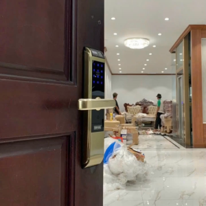 Khóa vân tay điều khiển từ xa Giovani GSL C138FG app wifi chống nước IP56 cửa gỗ nhôm sắt