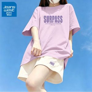 Jeanswest | Bộ Quần Áo Ngắn Tay và Quần Short Cho Phụ Nữ Phong Cách Hàn Quốc Mát Mẻ Nhẹ Nhàng Mới cho Mùa Hè