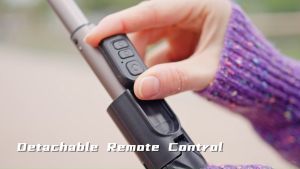 Wireless Remote Control 1-Axis Anti Shake Video Gimbal Stabilizer for Smartphone 360 Degree Rotation Panorama Mobilephone Camera Selfie Stick Tripod for Travel Shooting Live Video