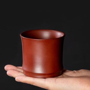 Handmade Bamboo Node Purple Clay Teacup Large Capacity Owner Cup for Tea Appreciation 130ml Traditional Chinese Style Tea Set