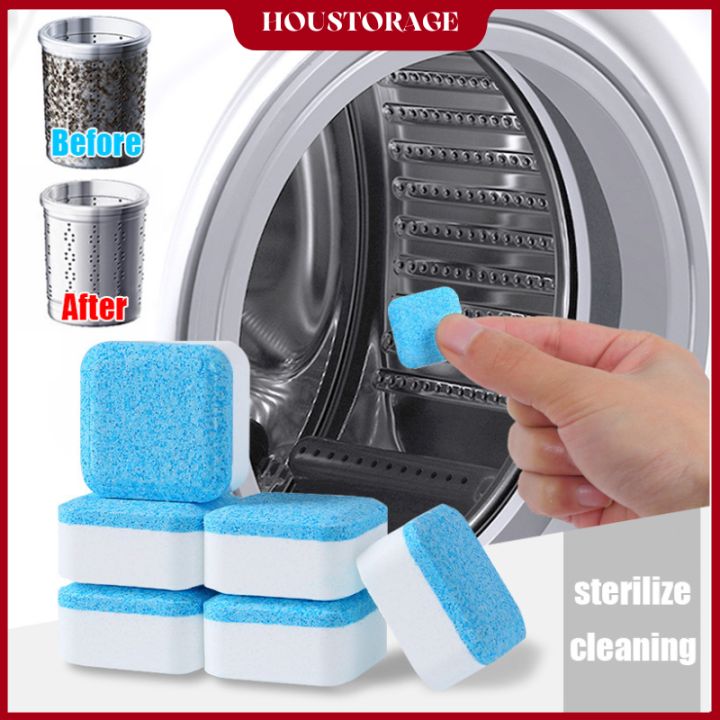 Houstorage 6/12PCS Washing Machine Cleaner Effervescent Tablets Deep