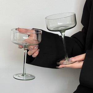Japanese Style Highball Glass Tower Mint Green Cocktail Cup Martini Glass Fruit Wine Specialty Cup Slightly Drunken Wine Cup