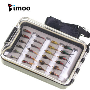 24pcs/box Handmade Assortment Fly Fishing Flies Kit Perdigon Epoxy Buzzer Midge Hares Nymph Copper Fly for Trout Fishing Lure