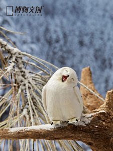 Natural Realistic Snow Owl Model Collectible Toy: Educational Science Figurine & Valentine's Day Gift