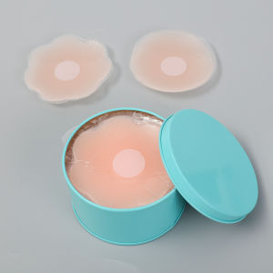 24pcs Waterproof Nipple Tape with Box / Silicone Bra-less Pasties Pad / Reusable Invisible Breast Petals for Women