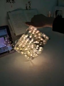 TAIDU  โคมไฟกลางคืนทรงลูกบาศก์อะคริลิคทำง่ายและมีวัสดุครบถ้วน