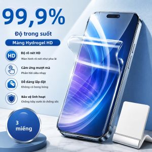 Bộ 3 Miếng Dán Bảo Vệ Màn Hình Hydrogel Độ Nét Cao Cho iPhone 17/16/15/14 Pro Max Air 13/12 Pro Plus Full Cover Chống Trầy Xước Chống Nước