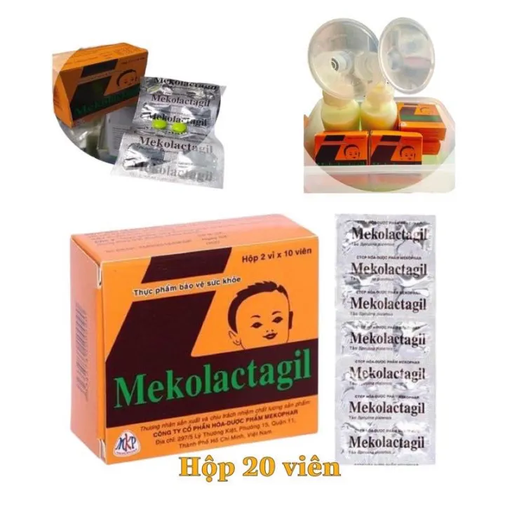 Tảo Mekolactagil Hộp 20 Viên Giúp Lợi Sữa Cho Mẹ Sau Sinh, Tăng Tiết Sữa Mẹ Tự Nhiên