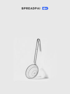 Large Size Handmade Stainless Steel 304 Kitchen Spatula Filter Skimmer for Deep Frying Oil Separation Cooking Utensil