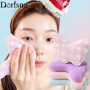 Dorisna Large Butterfly Face Washing Puff Soft Sponge Facial Exfoliating Puff Deep Cleansing For Makeup Removal