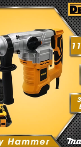 Dewalt Rotary Hammer Drill 1100W Chipping Gun with Carrying Case for Maintenance