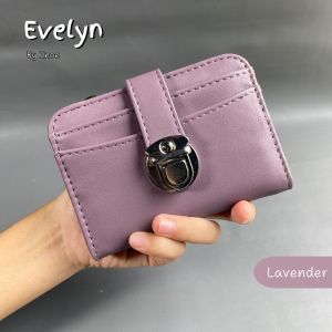 INOE Dompet kartu lipat mini Evelyn walet kulit sintetis anti air