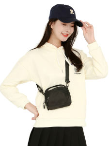 Waterproof Mini Crossbody Bag For Women Casual Nylon Cloth Small Street Trendy Dumpling Shape Sports Phone Bag With Zipper