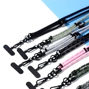 Tali Gantungan Hp LC-101 Rose Stripe CrossBody Lanyard Premium Universal Fashion Phone