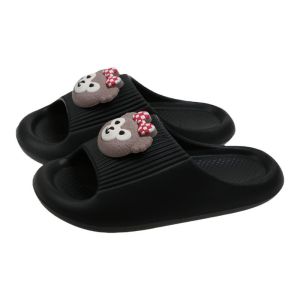 Dép Đi Trong Nhà Mùa Hè Cho Nữ Gấu Đầu EVA Thoải Mái Chống Trượt Dép Đi Trong Nhà Bằng PVC Đế Mềm