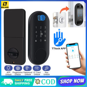 Boland Smart Door Locks TTLock App Fingerprint Password IC Card Unlock Electronic Lock Door  Home Security Door Lock
