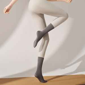 Anti-Slip Yoga Socks Womens Indoor Fitness Training Socks Mid-Calf Pilates Special Use Socks Autumn Winter New Style