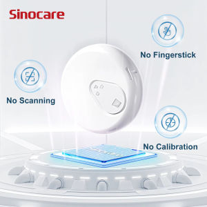 Sinocare iCan Non-invasive Blood Glucose Monitor Continuous Glucose Monitoring (CGM) System Blood Sugar Monitoring Device 24h x 15Days Real-time Dynamic for Diabetes Management Glucometer Complete Set with APP
