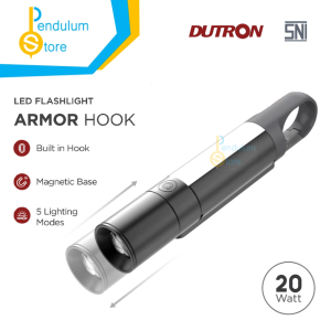 Senter DUTRON Armor Hook LED 20W Alumunium 5 Mode Cahaya Senter Dengan Magnet Dan Baterai Rechargeable Lithium 2200 mAh 990L 20 Watt
