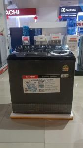 SHARP เครื่องซักผ้า2ถัง 13-15 กิโล รุ่นใหม่ ES-TW130BK ES-TW150BK เครื่องซักผ้าราคาถูก ประกันศูนย์ 10 ปี ส่งทั่วไทย เก็บปลายทาง