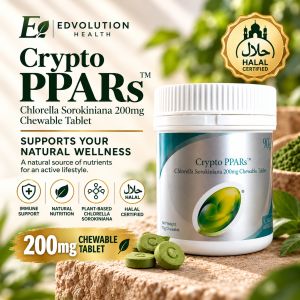 Cryptoppars PPARs Chlorella 1000 Tablets | Taiwan Health Dept Awarded | Dr Henry Lee Endorsed | 96 Nutrients | Natural Detoxifier Immune System Diabetes and Cholesterol Support | 100% Organic Superfood Supplement | Halal Certified