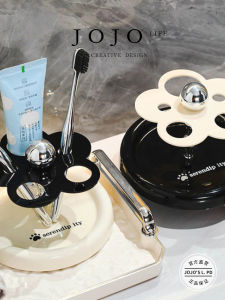 Luxury Ceramic Toothbrush Holder JOJOS L. PD. Technique Bathroom Washstand Organizer Level Placement for Everyone