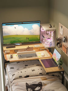Bed Desk College Student Dormitory Fantastic Bedroom Corner Table Upper and Lower Bunk Lazy Fellow Small Table Laptop Desk