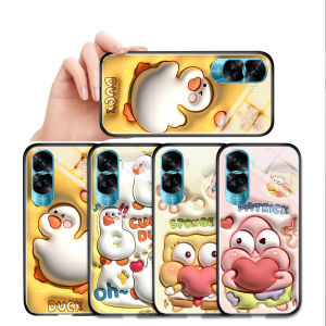 Hontinga Casing For Xiaomi 14 13T Pro 5G Mi 10 Pro 10T Pro 11 Lite 5G NE 10T Pro 12 Lite 5G Pro 12T Pro 5G 12X 13 Pro 5G Case Inflate Design Duck SpongeBob Phone Case Back Casing Hard Cases
