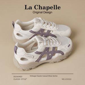 La Chapelle | Lace Hollow Mesh Thick Sole Dad Shoes