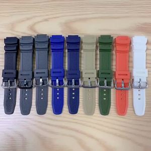 Silicone Watch Strap 18mm for Casio for W218H/AE-1200/1100/SGW-300/400/MRW-200 Band Resin Rubber Bracelet Sport Diving Wristband