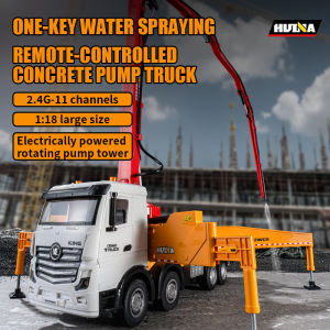 JDD[Fast Delivery][Original Available]Huina 1381 Water Spray Sound and Light Cement Transport Vehicle Alloy Electric Remote Control Engineering Vehicle Model Boy Toy