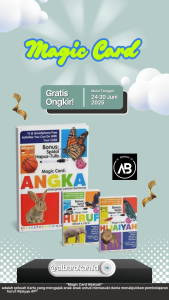 (albarokah.id) PAKET BUKU MAGIC CARD ANGKA HIJAIYAH HURUF BESAR KECIL
