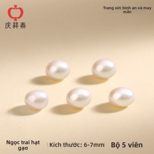 QINGXIANGTAI | Hạt Ngọc Trai Zhuji Thiên Nhiên Chất Lượng Cao Phụ Kiện DIY Trang Sức