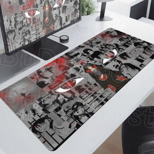 Bandai | New Uchiha Itachi Mouse Laptop Gamer Speed Keyboard Mause Mat XXL Black And White Manga Naruto Office Table Pad with Stitch Edge