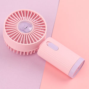 Handheld Fan Portable USB Rechargeable Fans Desk with Base Small Makeup Eyelash Cooler Dryer Women Outdoor Office Beauty Tools