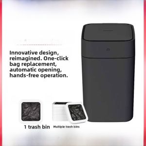 TOWNEW T1S Smart Sensor Trash Can for Home Office Bedroom Automatic Cover Household Garbage Bin Plastic Square Shape