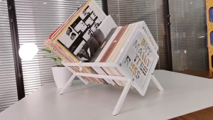 Creative Iron Desktop Storage Rack Vinyl Record CD Magazine Book Organizer Shelf