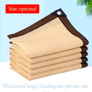 【Free Gift】Thickest Beige Shades Net Outdoor Backyard Privacy Screen Fence Sun Shade Mesh Protection Windscreen Garden Yard Sun Shade Mesh