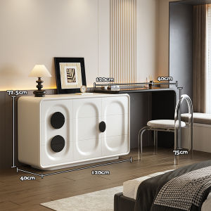 Black White High-End Modern Bedroom Dressing Table with Drawers