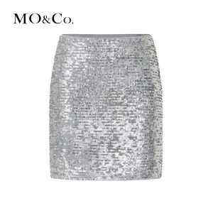 MO&Co. | Heavy Beaded Embroidery Party High-Waist Mini Skirt