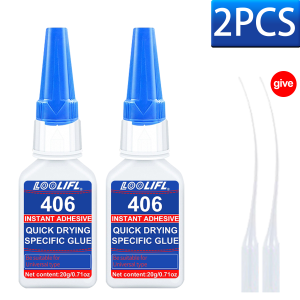 LOOLIFL | 1-5PCS LOOLIFL 20ml 406 Instant Strong Super Glue Universal Superglue Mighty Instant Glue for Resin Ceramic Metal Glass Fast Dry