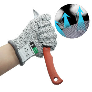 1 Pair Anti Cut Gloves Waterproof Winter Protective Stainless Women Kayaking Stab Safety Cycling Fishing Thin Wire Men Keep Protection For 5 Warm Camping Anti-Cutting Angling Work Ice Steel Anti-Slip Outdoor Level Antiskid Universal Sport Breathable