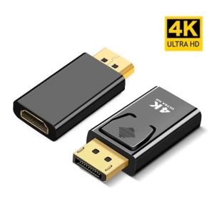 4K DP Display Port To HDMI Compatible Adapter Converter Display HDTV Adapter Video Audio PC Laptop